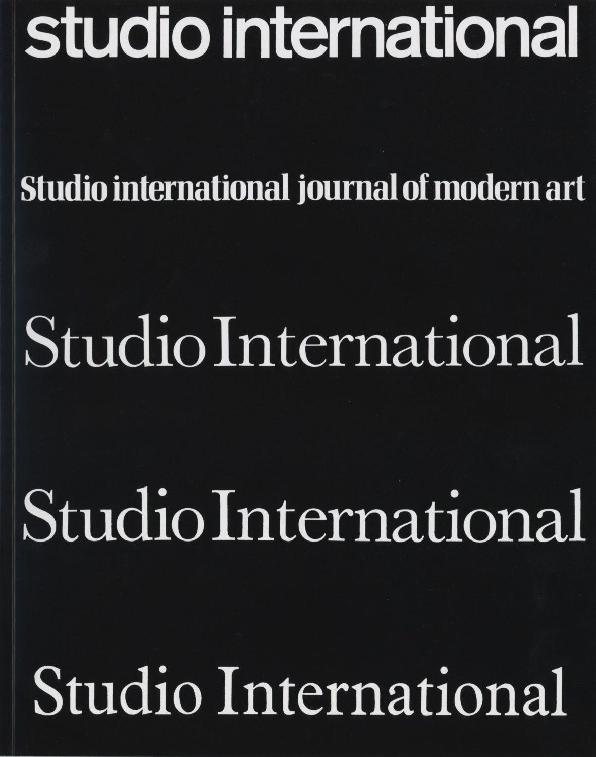 Five Issues of Studio International